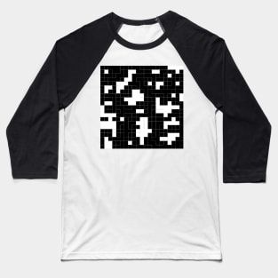 Monochrome Pixels 2 Baseball T-Shirt